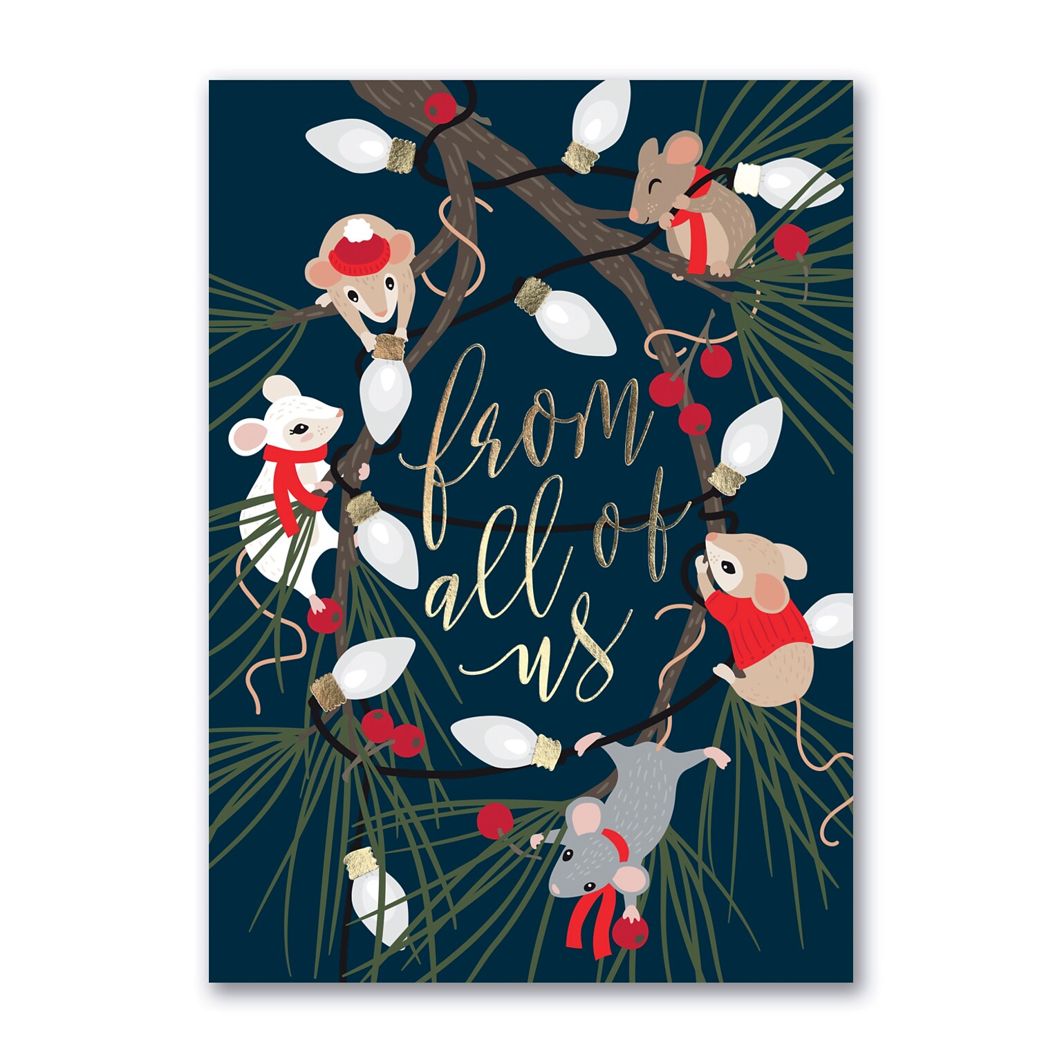 Custom Creatures Are Stirring Cards, with Envelopes, 5 5/8 x 7 7/8 Holiday Card, 25 Cards per Set