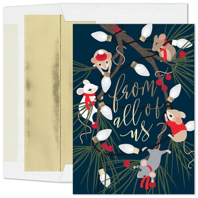 Custom Creatures Are Stirring Cards, with Envelopes, 5 5/8 x 7 7/8 Holiday Card, 25 Cards per Set