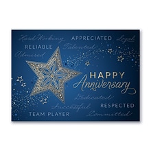 Custom Star Celebration Cards, with Envelopes, 7 7/8 x 5 5/8 Anniversary Card, 25 Cards per Set