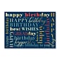 Custom Happiest Birthday Cards, with Envelopes, 7 7/8" x 5 5/8" Birthday Card, 25 Cards per Set