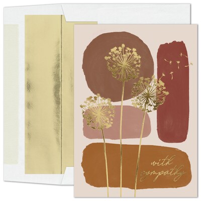 Custom Earthy Sympathy Cards, with Envelopes, 5 5/8 x 7 7/8 Sympathy Card, 25 Cards per Set