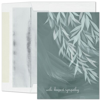 Custom Subtle Sympathy Cards, with Envelopes, 5 5/8 x 7 7/8 Sympathy Card, 25 Cards per Set