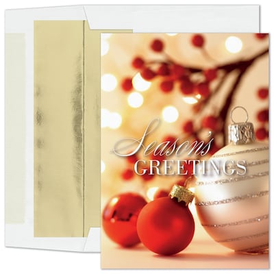 Custom Ready to Trim Cards, with Envelopes, 5" x 7" Holiday Card, 25 Cards per Set