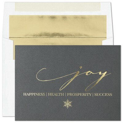 Custom Joyful Greetings Cards, with Envelopes, 7 7/8 x 5 5/8 Holiday Card, 25 Cards per Set