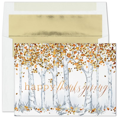 Custom Fall Foliage Cards, with Envelopes, 7 7/8 x 5 5/8 Holiday Card, 25 Cards per Set