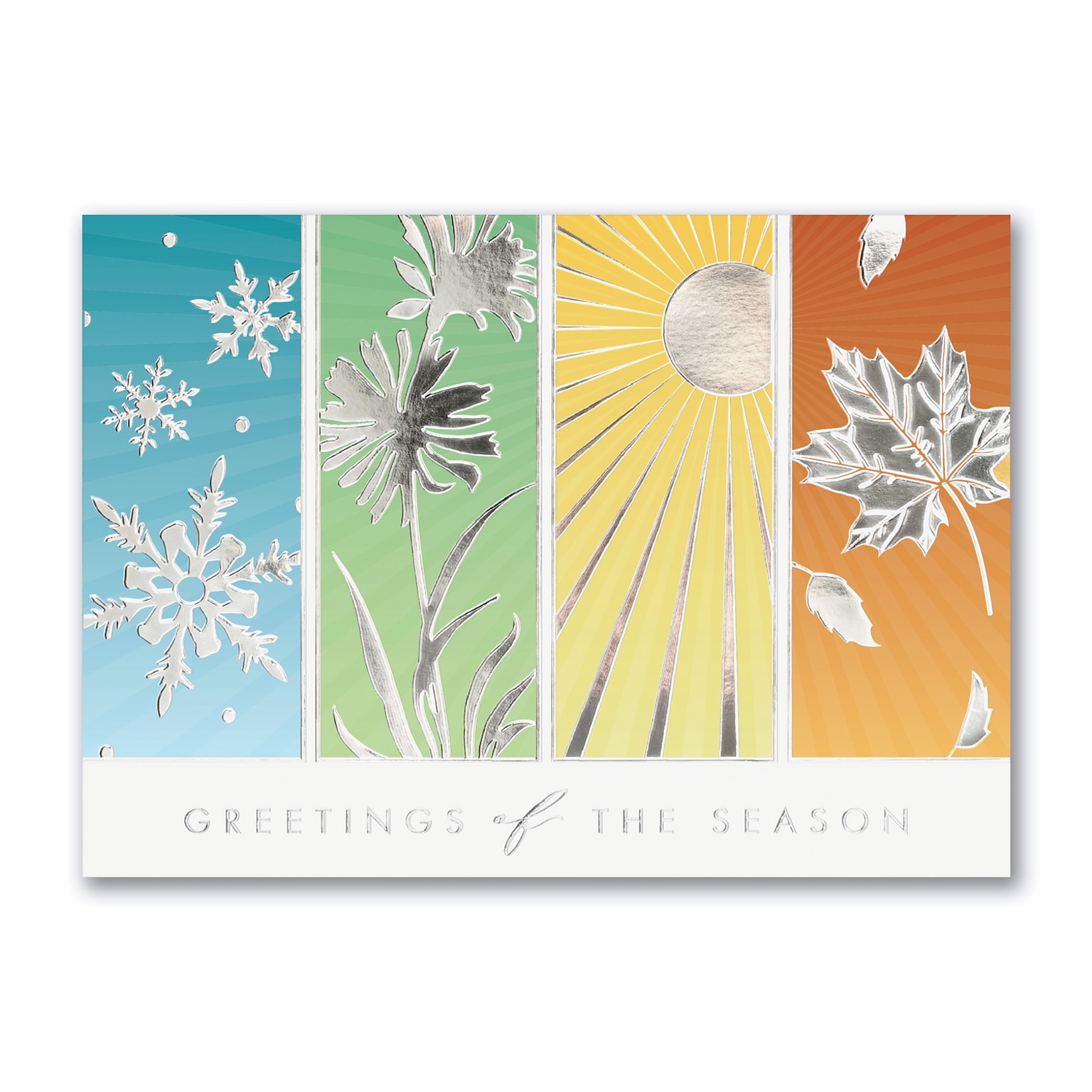 Custom Colors of the Seasons Cards, with Envelopes, 7 7/8 x 5 5/8 Holiday Card, 25 Cards per Set