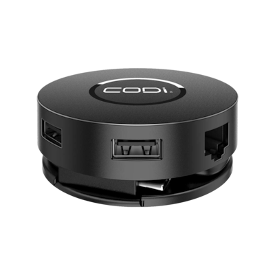 CODi 7-Port Mini USB-C Docking Station for Desktop PC/Tablet (A01058)