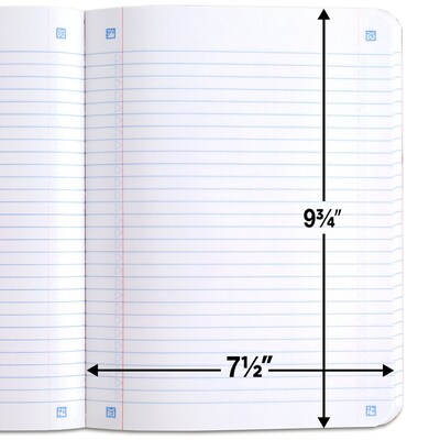 Five Star Composition Notebooks, 7.5" x 9.7", College Ruled, 100 Sheets, Each (9120)