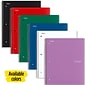 Mead Five Star 1-Subject Notebook, 8.5" x 11", College Ruled, 100 Sheets, Assorted Colors, (06206/08076)