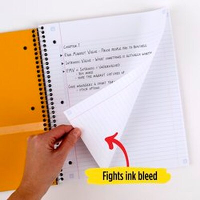 Mead Five Star 1-Subject Notebook, 8.5" x 11", College Ruled, 100 Sheets, Each (06206/08076)