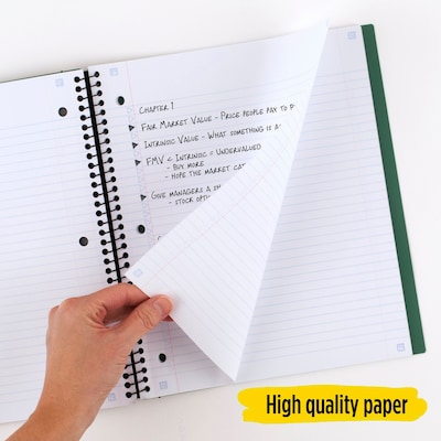 Five Star 1-Subject Notebooks, 8.5" x 11", College Ruled, 100 Sheets, Each (06322)