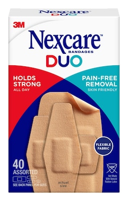 Nexcare™ DUO Bandages, Assorted, 40/Pack (DSA-40)