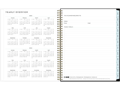 2023 Blue Sky Baccara Dark 9.25" x 11.13" Weekly & Monthly Planner, Multicolor (110211-23)