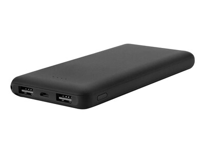 LAX Gadgets Ultra Slim USB Power Bank, 12000mAh, Black (RB12KBK)