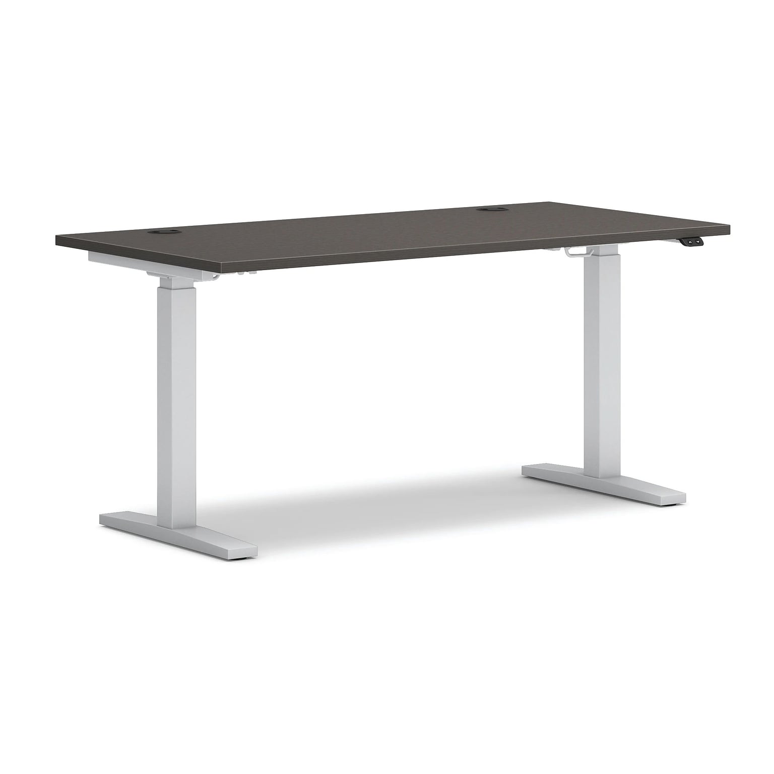 HON Mod 60W Adjustable Standing Desk, Slate Teak/Nickel (HONMOD052C)