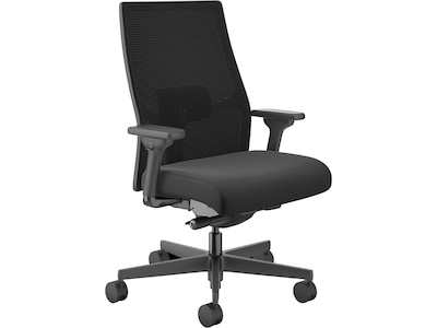 HON Ignition 2.0 Fabric Computer & Desk Big & Tall Chair, 450 lb. Capacity, Black (HONI2BTVMC10NC)