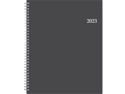 2023 Blue Sky Passages 8.5 x 11.14 Weekly & Monthly Appointment Book, Charcoal Gray (100009-23)