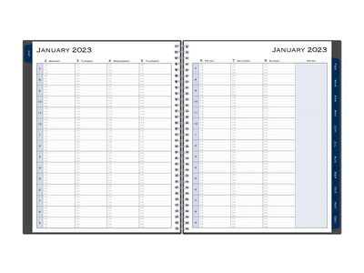2023 Blue Sky Passages 8.5 x 11.14 Weekly & Monthly Appointment Book, Charcoal Gray (100009-23)