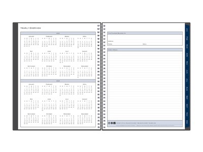2023 Blue Sky Passages 8.5" x 11.14" Weekly & Monthly Appointment Book, Charcoal Gray (100009-23)