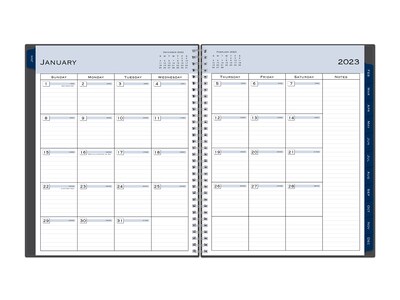 2023 Blue Sky Passages 8.5" x 11.14" Weekly & Monthly Appointment Book, Charcoal Gray (100009-23)