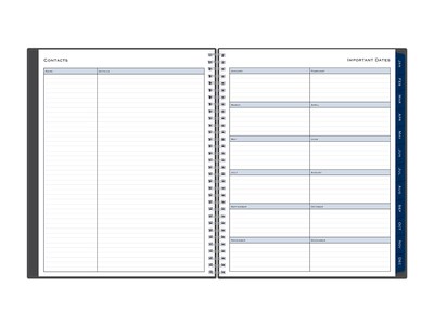 2023 Blue Sky Passages 8.5" x 11.14" Weekly & Monthly Appointment Book, Charcoal Gray (100009-23)
