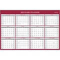 2023 Blue Sky 36 x 24 Yearly Dry-Erase Wall Calendar, Reversible, Classic Red (116054-23)