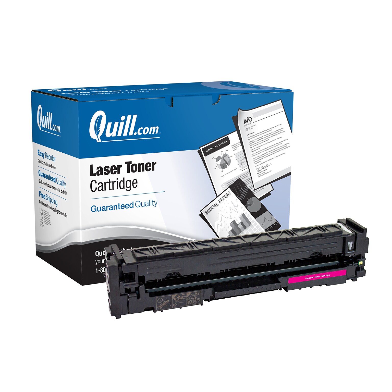 Quill Brand® Remanufactured Magenta High Yield Toner Cartridge Replacement for HP 206X (W2113X) (Lifetime Warranty)
