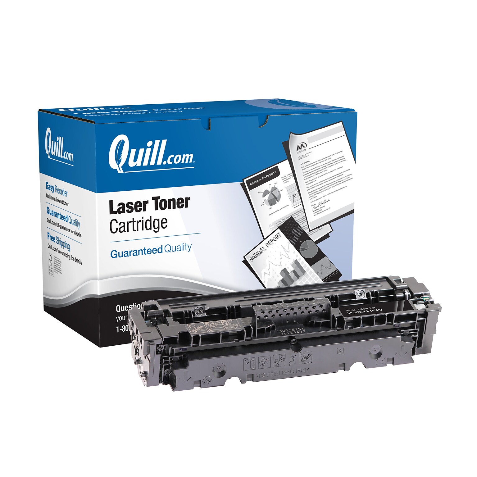 Quill Brand® Remanufactured Black High Yield Toner Cartridge Replacement for HP 414X (W2020X) (Lifetime Warranty)