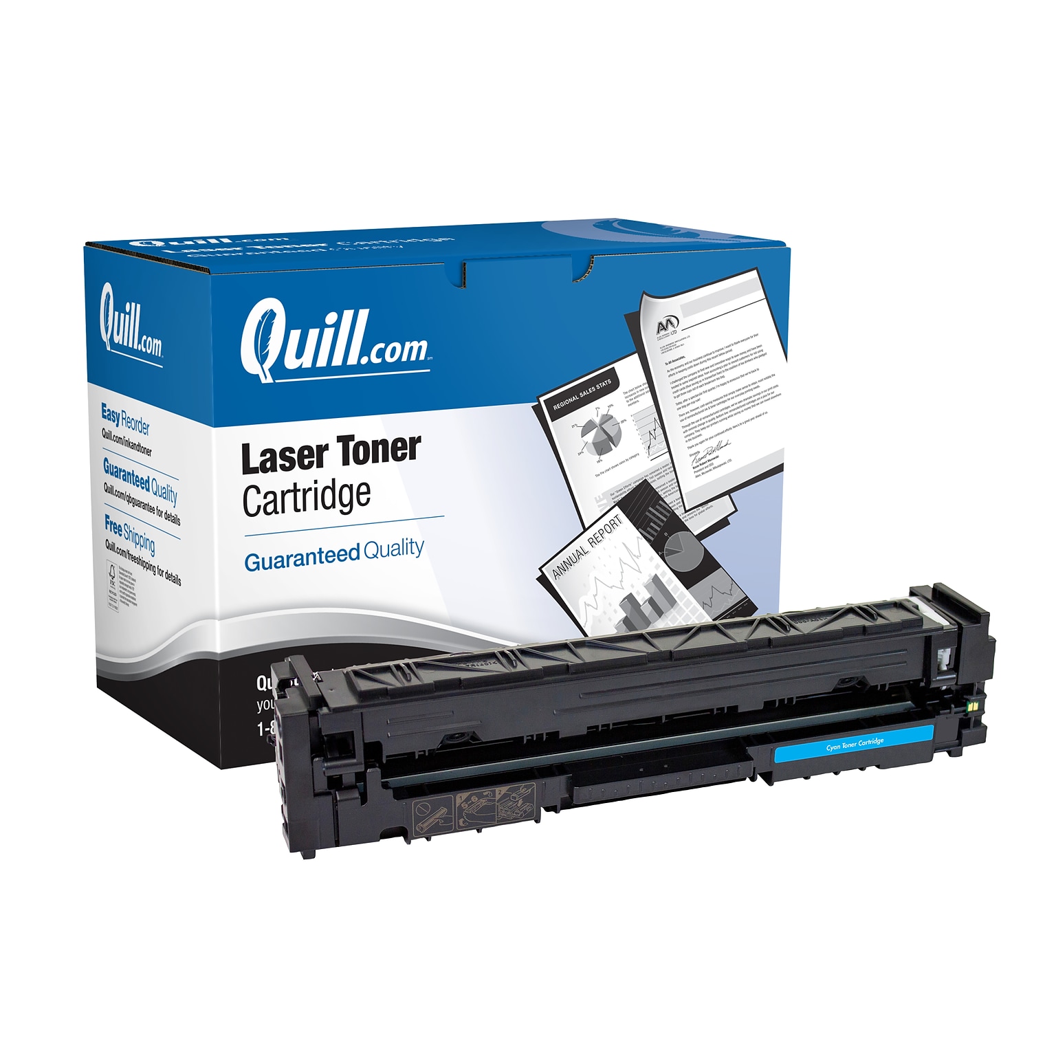 Quill Brand® Remanufactured Cyan High Yield Toner Cartridge Replacement for HP 206X (W2111X) (Lifetime Warranty)