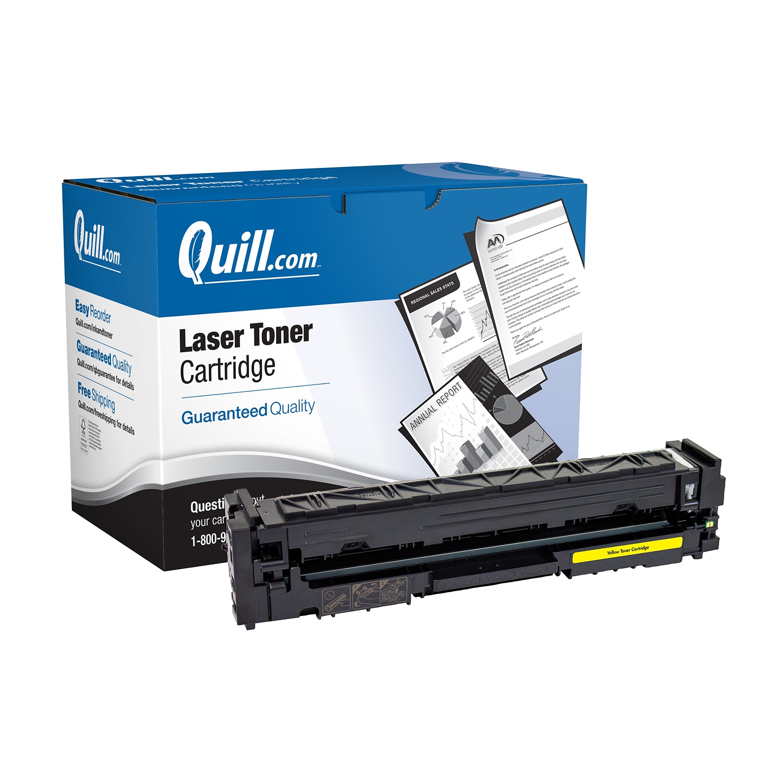 Quill Brand® Remanufactured Yellow Standard Yield Toner Cartridge Replacement for HP 206A (W2112A) (Lifetime Warranty)