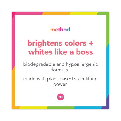 Method 4X Concentrated Laundry Detergent, Ginger Mango, 53.5 oz Bottle, 4/Carton