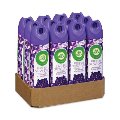 Air Wick Aerosol Air Freshener, Lavender and Chamomile, 8 oz Aerosol Spray, 12/Carton (6233805762CT)