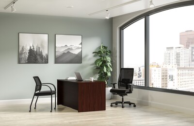 HON Mod 72 Table Desk, Traditional Mahogany (HLPLDS72PSTM1)