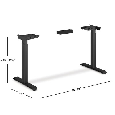 HON Coordinate 27"-46"H Height-Adjustable Base, Black (HHATB2S2LT.P71.X.MEM)