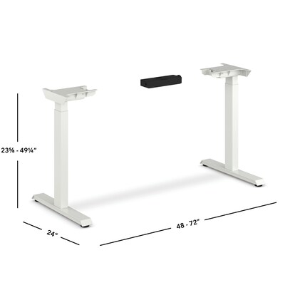 HON Coordinate 27"-46"H Height-Adjustable Base, Designer White (HHATB2S2LT.PJW.X.MEM)