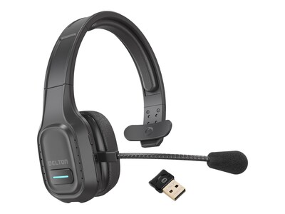 Delton 20X Professional Noise Canceling Bluetooth On Ear Computer Headset with Microphone and USB Do
