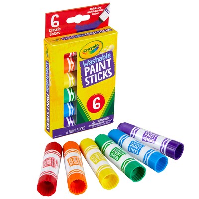 Crayola Washable Paint Sticks, 6 Per Pack, 3 Packs (BIN546207-3)