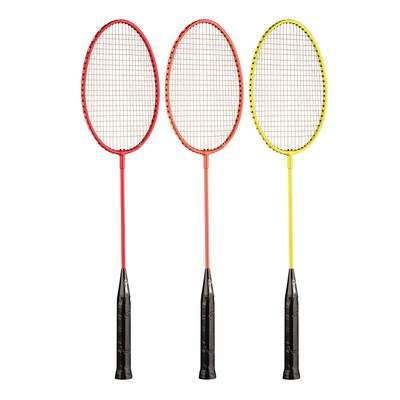 Champion Sports Tempered Steel Badminton Racket Set, Assorted Colors, Set of 6 (CHSBR20SET)
