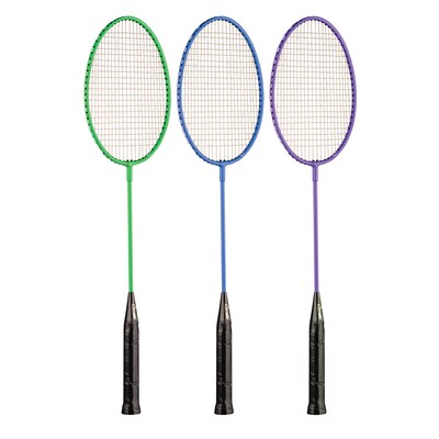 Champion Sports Tempered Steel Badminton Racket Set, Assorted Colors, Set of 6 (CHSBR20SET)