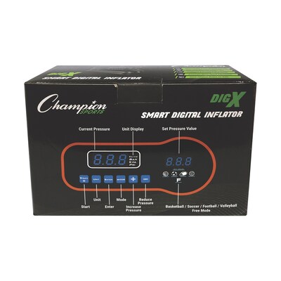 Champion Sports Smart Digital Inflator, Black (CHSDIGX)