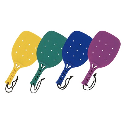 Champion Sports Plastic Paddleball Rackets, Set of 6, Assorted Colors (CHSMRSET)