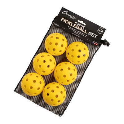 Champion Sports Recreational Outdoor Pickleball Set, Yellow (CHSPB6OTDSET)