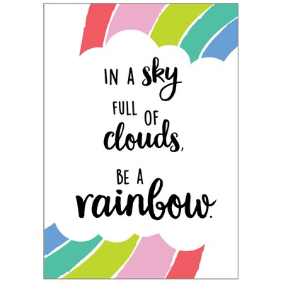 Creative Teaching Press® Rainbow Doodles Inspire U, 13-3/8" x 19" In A Sky Full of Clouds… Poster (CTP10435)