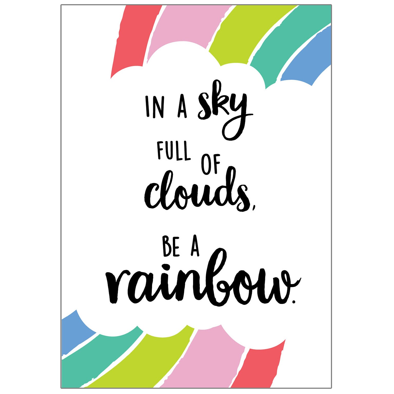 Creative Teaching Press® Rainbow Doodles Inspire U, 13-3/8 x 19 In A Sky Full of Clouds… Poster (CTP10435)