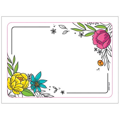 Creative Teaching Press® Self-Adhesive Bright Blooms Doodly Blooms Labels, 3.5 x 2.5, 36 Per Pack,