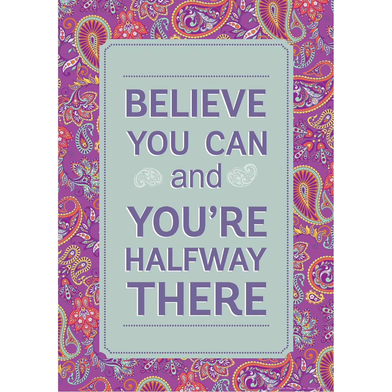 Eureka® Positively Paisley 13 x 19 Halfway There Poster (EU-837491)