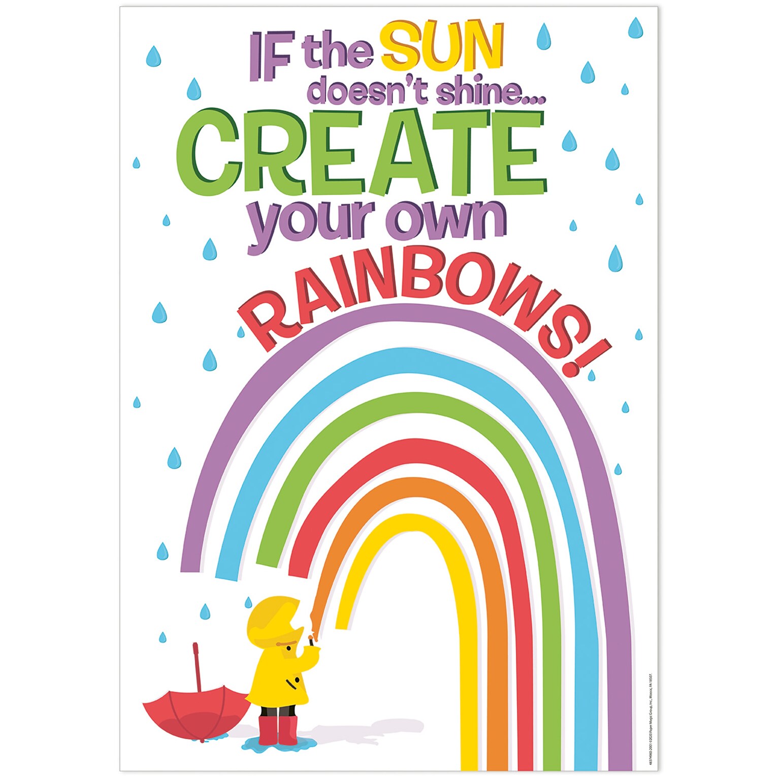 Eureka® Growth Mindset 13 x 19 Create Your Own Rainbows Poster (EU-837498)