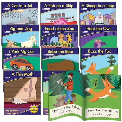 Junior Learning® Letters & Sounds, Phase 3, Set 1, Fiction Boxed Set, Paperback 12-per Set  (JRL382)