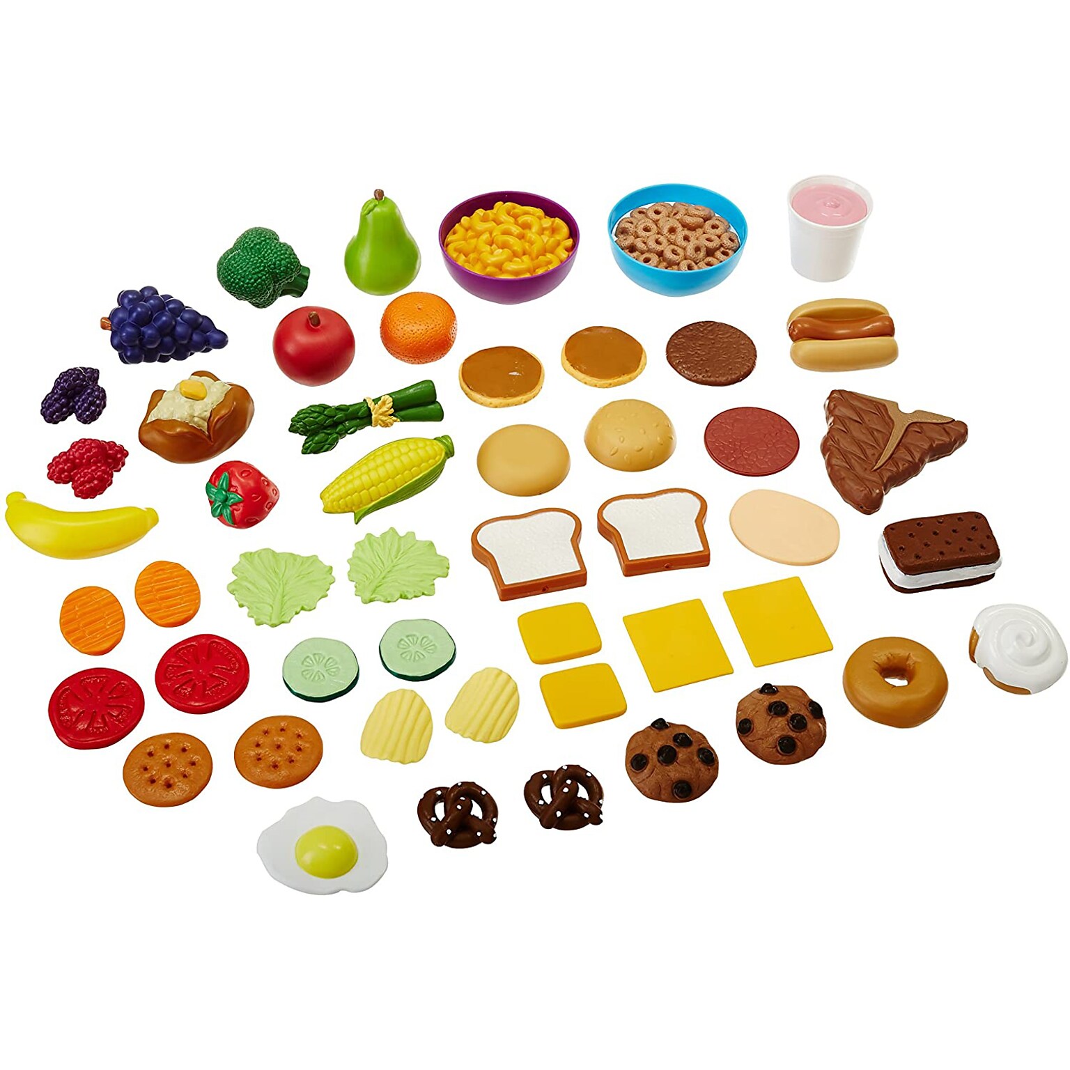 Learning Resources New Sprouts Complete Play Food Set, 50 Pieces (LER9256)
