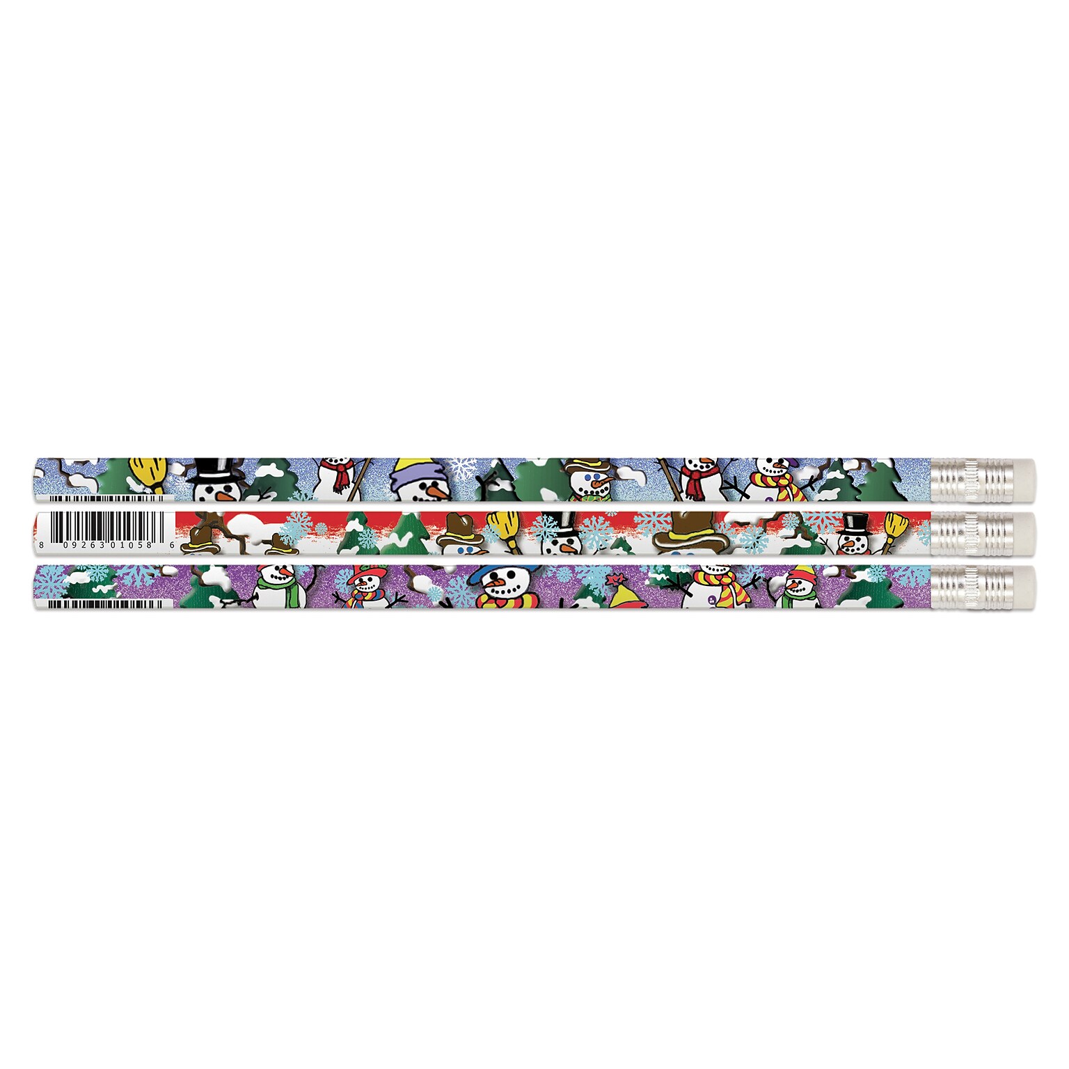Musgrave Pencil Company Snowbuddies Wooden Pencil, 1.3mm, #2 Medium Lead, 12/Packs, 12 Packs/Bundle (MUSD1058G)